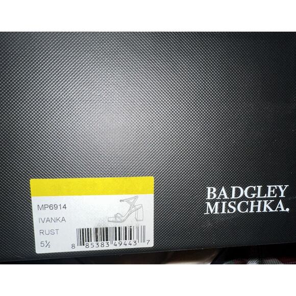 Badgley Mischka Ivanka Strappy Metallic Block Heel 5.5 Women’s - Picture 6 of 6